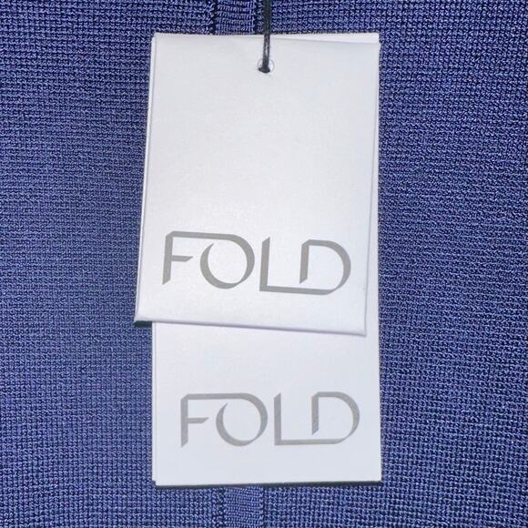 NWT The Fold London Drayton Peplum Knitted Jacket in Indigo Size Small - Picture 8 of 16